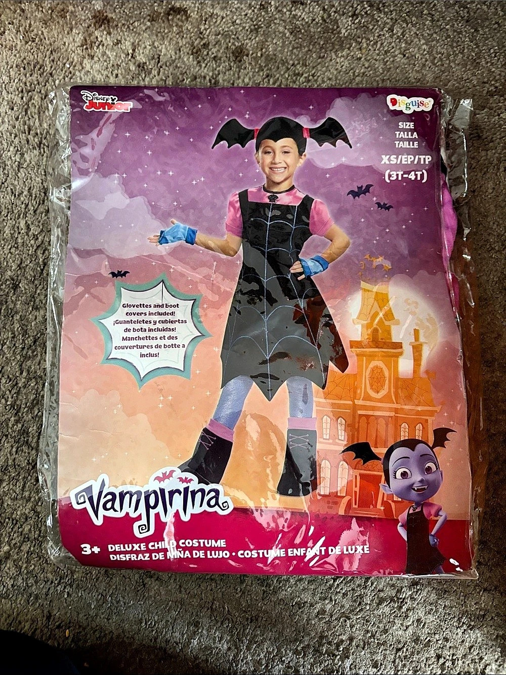 Disney Vampirina Halloween Costume Black & Pink Girls XS (3T-4T) NWT